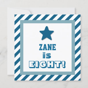 Invitation 8 Anniversaire du Festival Blue Stripes Blue Star 
