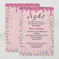 8e Anniversaire Pink Icing Et Sprinkings