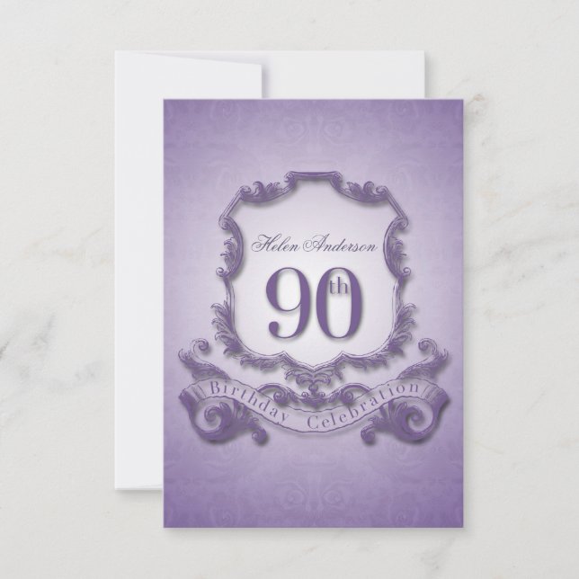 Invitation 90e anniversaire Cadre Vintage -2- (Devant)