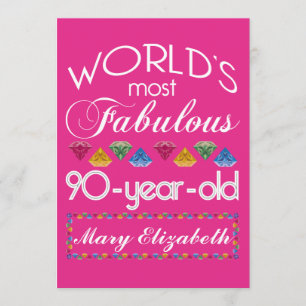 Invitation 90e anniversaire des plus fabuleux joyaux colorés