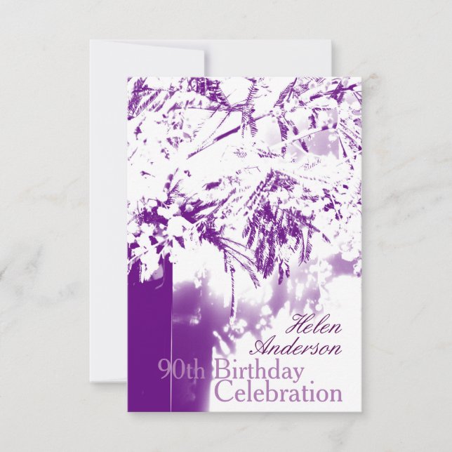 Invitation 90e anniversaire du Bouquet de fleurs - (Devant)