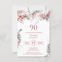 90e anniversaire Elégant Berry d'hiver Botanique