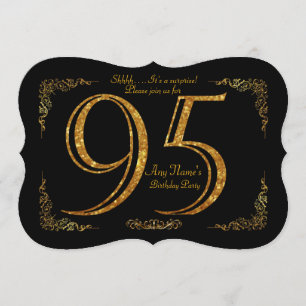 Invitation 95ème, fête d'anniversaire 95ème, grand Gatsby, no