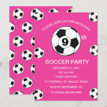 9e anniversaire de la fête Football Filles roses S