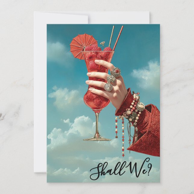 Invitation *~* A101 Ornate 16 Cocktail PHOTO BACHELORETTE SKY (Devant)