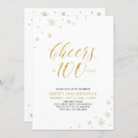 À 100 | Gold & White 100th Birthday Party