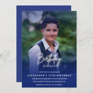Invitation à 17e anniversaire Anniversaire Dîner P