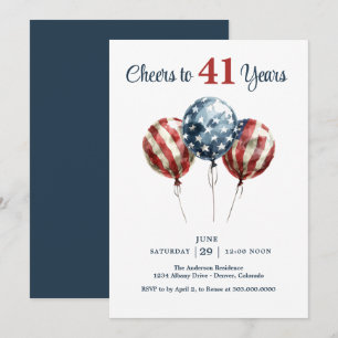 Invitation À 41 ans Joyeux Anniversaire