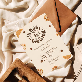 Invitation A Baby is Brewing | Coffee & Pastry Baby Shower