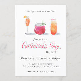 Invitation à boire de l'aquarelle de Galentine