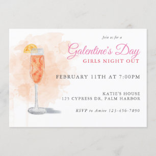 Invitation à boire de l'aquarelle de Galentine