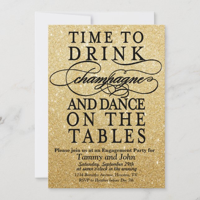 Invitation à boire du champagne pour TOUT ÉVÉNEMEN (Devant)