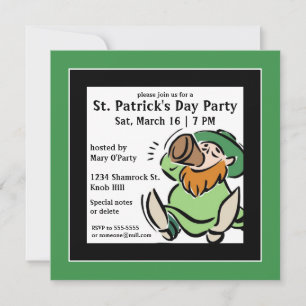Invitation à boire Leprechaun