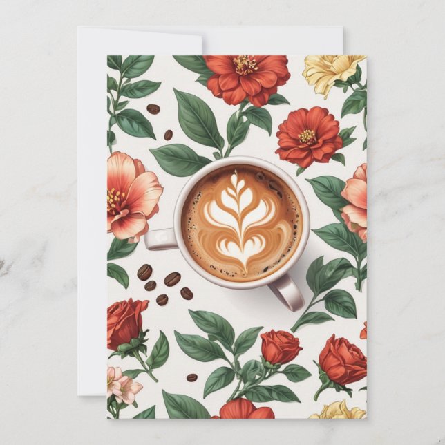 invitation à brunch d'anniversaire fleuri (Devant)