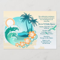 Invitation à Brunch Mariage après l'évasion tropic
