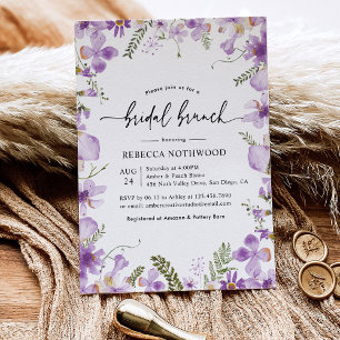Invitation à Brunch nuptial Lavender moderne