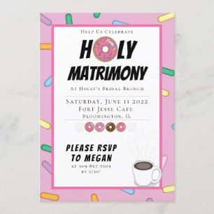 Invitation à Brunch sur mesure pour le beigne rose