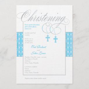 Invitation à Christening Boys Twin Boys