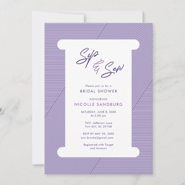 Invitation à coudre (Devant)