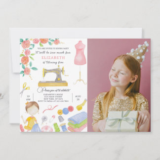 Invitation À Coudre Anniversaire Avec Photo