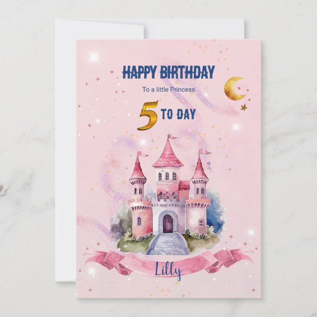 Invitation A Cute Fantasy Birthday Card (Devant)