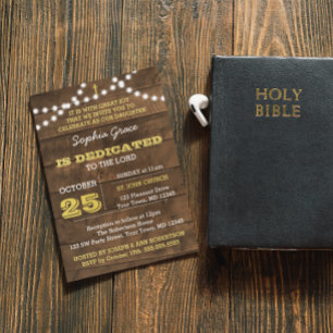 Invitation à Dedication Gold de Barnwood Lights