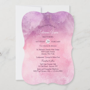 Invitation à dégradé rose