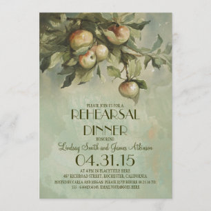 invitation à dîner de répétition de pommier vert
