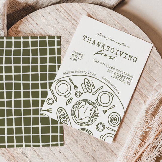 Invitation À Dîner De Thanksgiving (Créateur téléchargé)