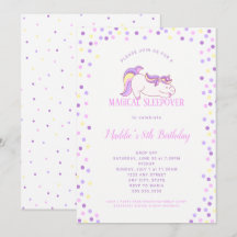 Invitation à dormir à la fête d'anniversaire de Un