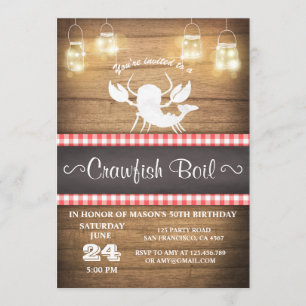 Invitation à ébullition de l'écrevisse Bois rustiq