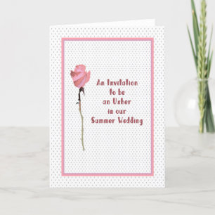 Invitation à être Usher dans notre Mariage d'été