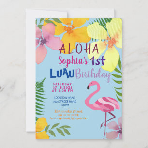 Invitation à la 1ère fête d'anniversaire de Luau G
