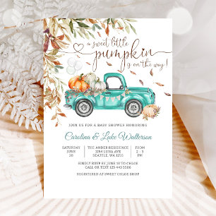 Invitation à la Baby Shower Automne Citrouille
