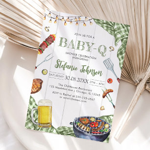 Invitation à la baby shower BBQ Children's BABY-Q