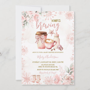 Invitation à la baby shower 'Bébé d'hiver en prépa