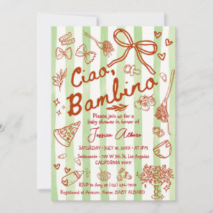 Invitation à la Baby Shower Ciao Bambino