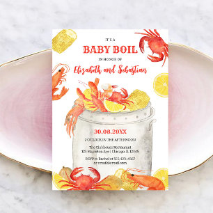 Invitation à la baby shower Crawfish Seafood Boil 