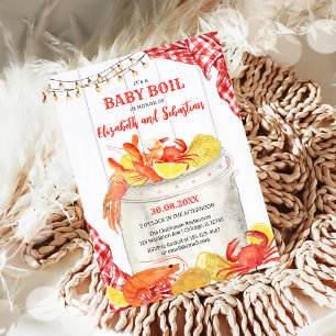 Invitation à la baby shower Crawfish Seafood Boil