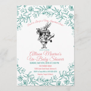 Invitation à la baby shower d'Alice au pays des me