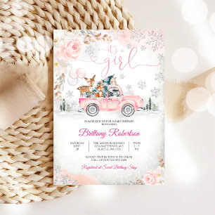 Invitation à la baby shower dans les bois avec cam