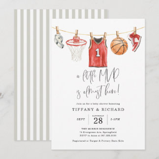 Invitation à la Baby Shower de Basketball