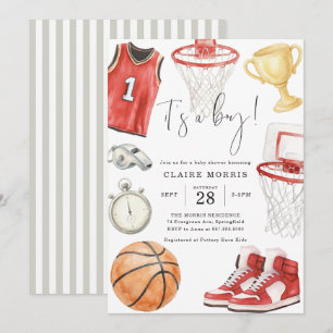Invitation à la Baby Shower de Basketball
