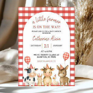 Invitation à la baby shower de fête champêtre