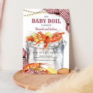 Invitation à la baby shower de fruits de mer Crawf