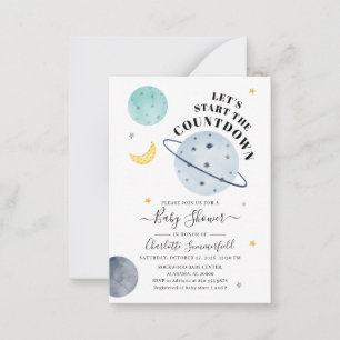 Invitation à la baby shower de la fille dans l'esp