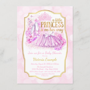 Invitation à la baby shower de la princesse baller