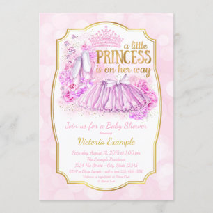 Invitation à la baby shower de la princesse baller