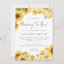 Invitation à la baby shower de Maman Abeille