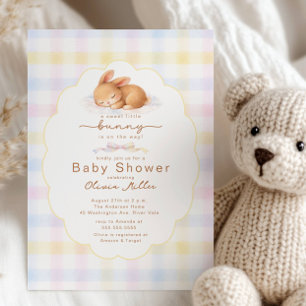 Invitation à la Baby Shower de Petit Lapin Doux